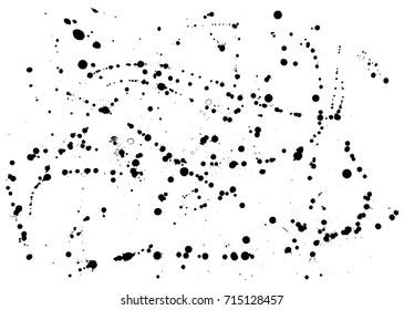 Vector splashes of black ink on a white background. Elements for design. Abstraction. Beautiful art.