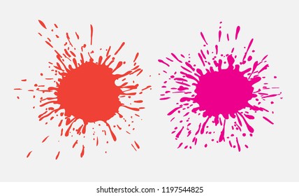 Vector splashes set.Paint splashes for design.