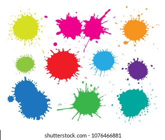 Vector Splashes Set.Paint Splatters Collection.