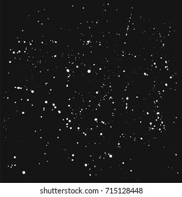 Vector splashes of white ink on a black background. Elements for design. Abstraction. Beautiful night.