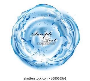 Vector splashing water background. Design element.