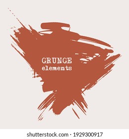 vector splats splashes and blobs of brown ink paint in different shapes drips isolated on white