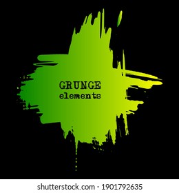 vector splats splashes and blobs of gradient ink paint in different shapes drips isolated on black