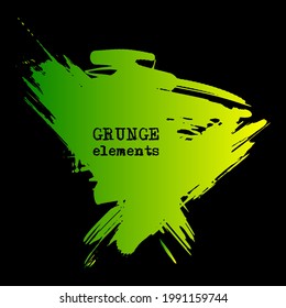 vector splats splashes and blobs of gradient ink paint in different shapes drips isolated on black