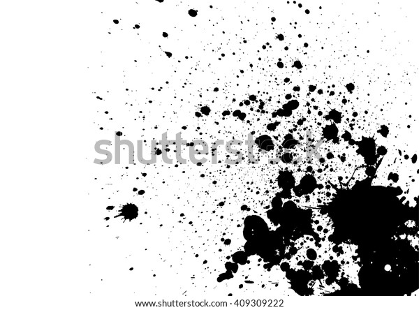 Vector Splatter Background Black Color Illustration Stock Vector