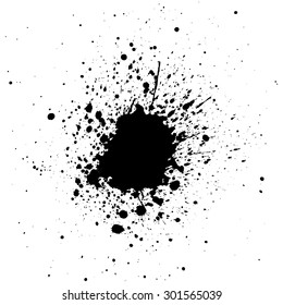 vector splatter  black color background