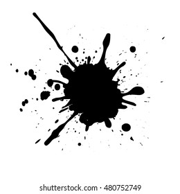 Vector Splatter Black Color Background Illustration Stock Vector ...