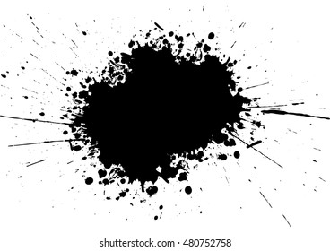 Black White Ink Splat Design Half Stock Vector (Royalty Free) 14878555 ...