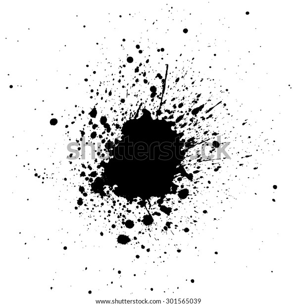 Vector Splatter Black Color Background Stock Vector (Royalty Free