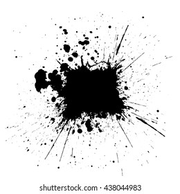 Vector splatter black color background.illustration vector design