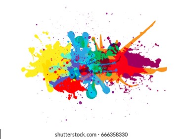 vector splatter color background design. illustration vector design