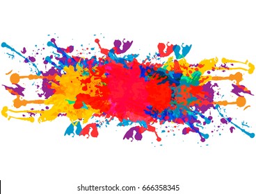 vector splatter color background design. illustration vector design
