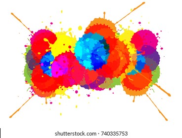 vector splatter color background design. illustration vector design. paint splash color