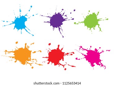 vector splatter color pack design. illustration vector design