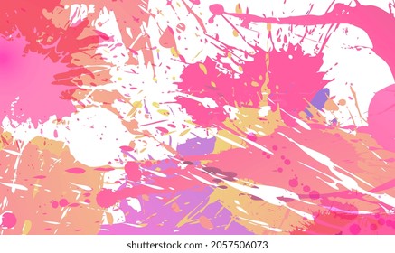 Vector splatter Colorful background. Multicolored watercolor imitation splash blot in light pastel colors. Grunge splatter paint colorful background. Colorful paint stains and splatters. Vector EPS10.