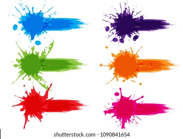 vector splatter label pack background. illustration vector label design.