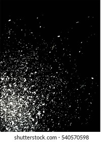 Vector splatter white color on black color background