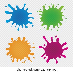 Vector splatters collection.Set of paint splashes.