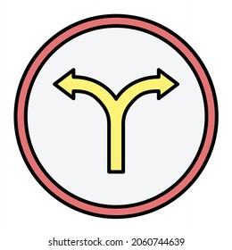 Vector Split Filled Outline Icon Design
