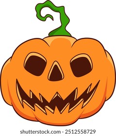 Vector spoky pumpkin for halloween