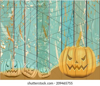 Vector spooky halloween pumpkin