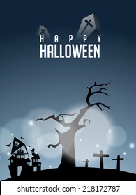 vector spooky and horror background for Halloween festival