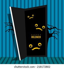 vector spooky and horror background for Halloween festival