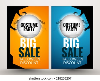 Vector Spooky and horror background for Halloween Big sale can be used for print and publishing.