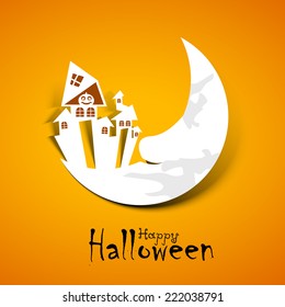 Vector spooky and horror halloween card for halloween festival.