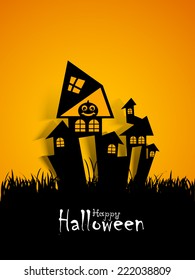 Vector spooky and horror halloween card for halloween festival.