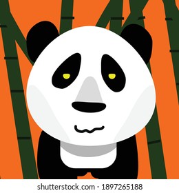 Vector Spooky Panda Illustration for Kids