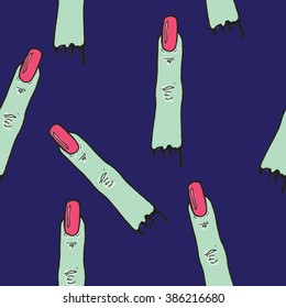 vector spooky seamless pattern