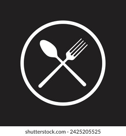 vector spoon and fork icon