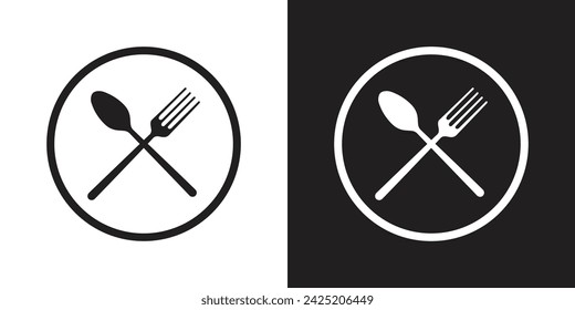 vector spoon and fork icon
