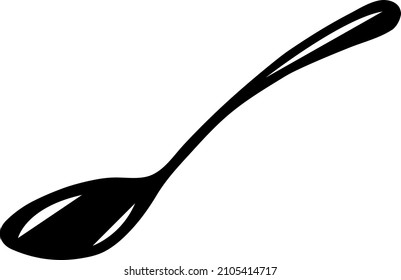 vector spoon icon design on white background.