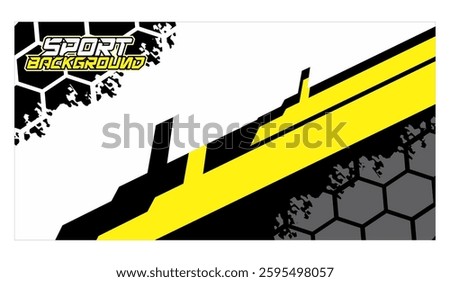 Vector sport background, simple hexagon shape and color line variation, print background material concept.