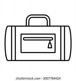 Vector Sport Bag Outline Icon Design
