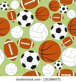 Vector sport ball pattern