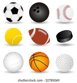 vector sport balls