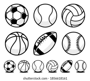 Vector Sport Balls Icons illustration