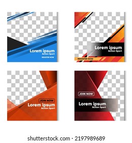 Vector sport banner templates editable