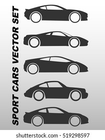 Vector sport car icon set