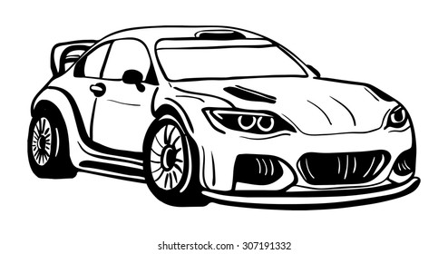 vector - sport car - isolated on background