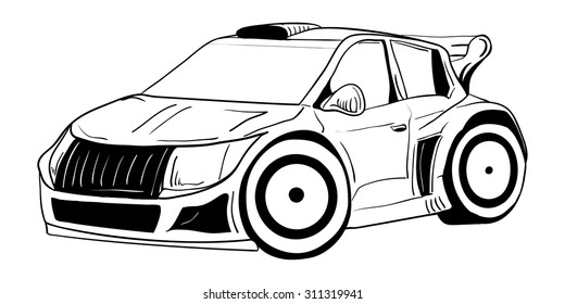 Vektorgrafik - Sportwagen - einzeln auf Hintergrund