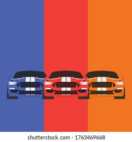 Vector Sport Car Mustang Illustration Icon