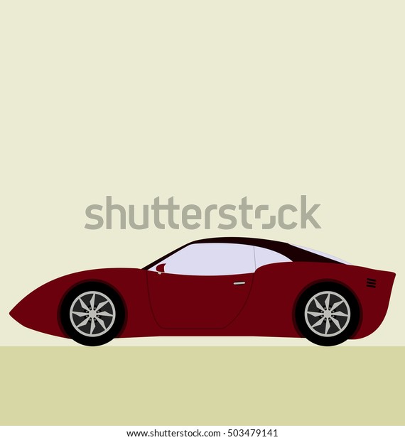vector sport car with side view of car,\
automobile or motor\
vehicle