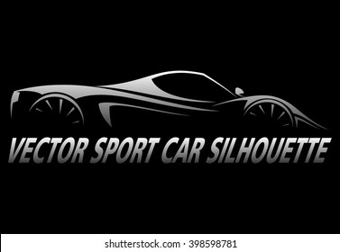 Vector sport car silhouette