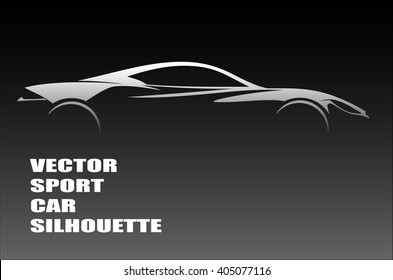 Vector sport car silhouette logo