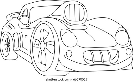 vector - sport car tuning isolated on background