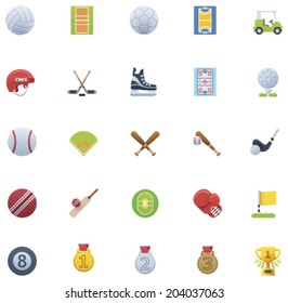 Vector sport equipment icon set